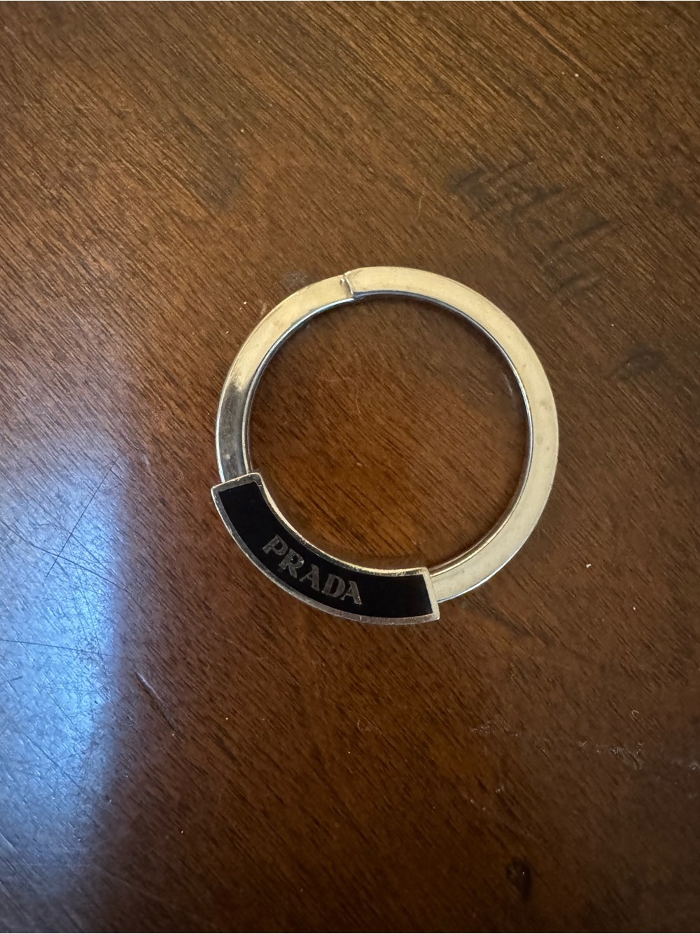 Prada circular keychain